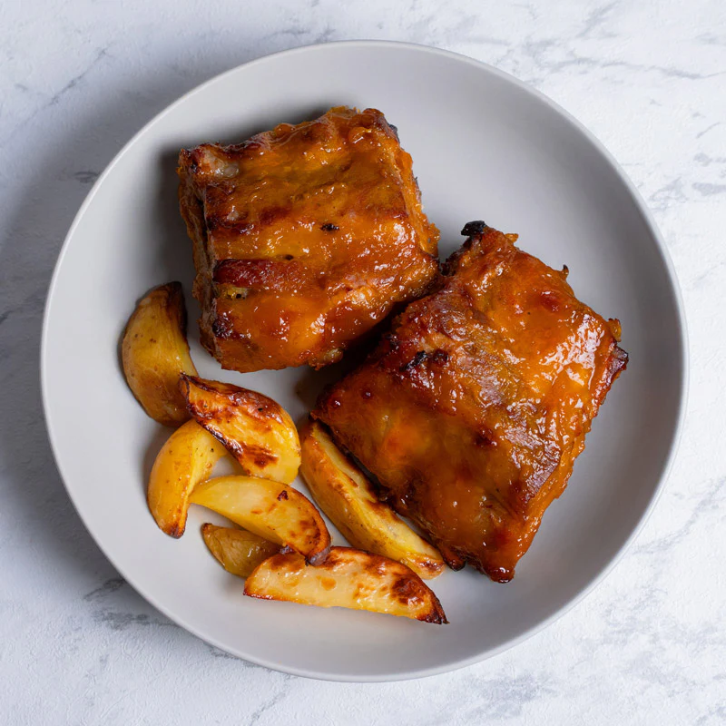 Costilla en salsa de mango con patatas - Image 3